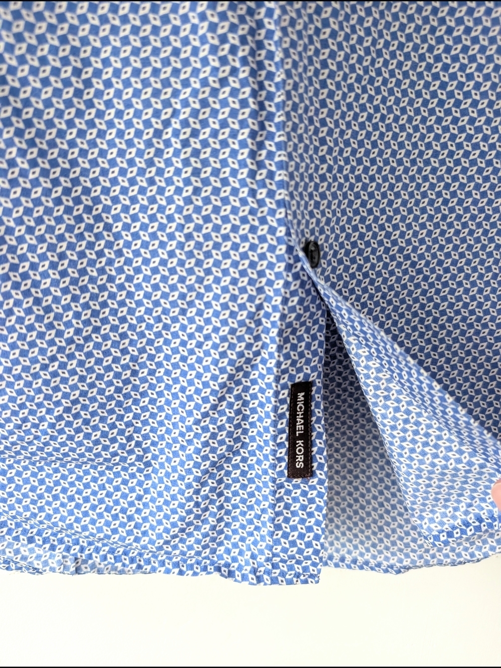 Michael Kors Slim Fit Geometric Print Button-Up Shirt Modern Smart Casual ~ Sz M - Picture 6 of 11